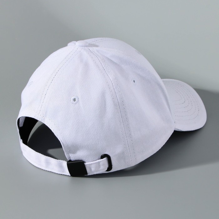 Кепка однотонная, цвет белый, х/б Кепка однотонная, цвет белый, х/б