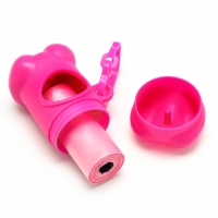 Контейнер-косточка с мешками для уборки (рулон 15 пакетов 29х21 см), розовый Контейнер-косточка с мешками для уборки (рулон 15 пакетов 29х21 см), розовый