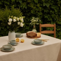 Скатерть  SL HOME "Gloomy" 180х140см, лен 100%, 180 гр/м2