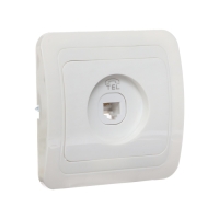 Розетка телефонная одноместная Luazon Lighting "Орион", скрытая, белая Розетка телефонная одноместная Luazon Lighting "Орион", скрытая, белая