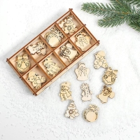 Набор заготовок в коробочке &laquo;Ёлочные украшения&raquo; 24 элемента