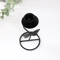 Подсвечник металл на 1 свечу "Бабочка с завитком" d=2 см чёрный 7х7х14 см Подсвечник металл на 1 свечу "Бабочка с завитком" d=2 см чёрный 7х7х14 см