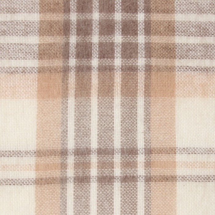 Плед Метро 140х200см, 4/CANNY, цв.бел-беж-кор , шерсть 50%, пэ30%, пан20%