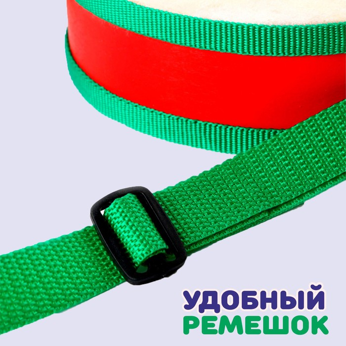 Игрушка музыкальная &laquo;Барабан&raquo;, бумажная мембрана, размер: 14 &times; 14 &times; 4,5 см, цвета МИКС