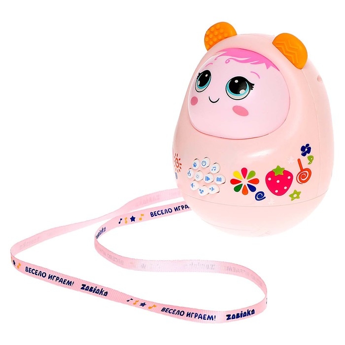 Музыкальная неваляшка &laquo;Мой малыш&raquo;, звук, свет, цвет розовый