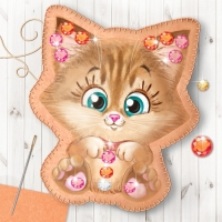 Игрушка из фетра с термонаклейкой, набор для создания &laquo;Котёнок&raquo;