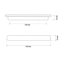 Ручка-скоба CAPPIO RSC021, алюминий, м/о 128 мм, цвет сатиновое золото Ручка-скоба CAPPIO RSC021, алюминий, м/о 128 мм, цвет сатиновое золото