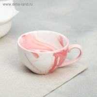 Подарочный набор керамический &laquo;Тому кого люблю&raquo;: кружка 120 мл, блюдце, цвет розовый