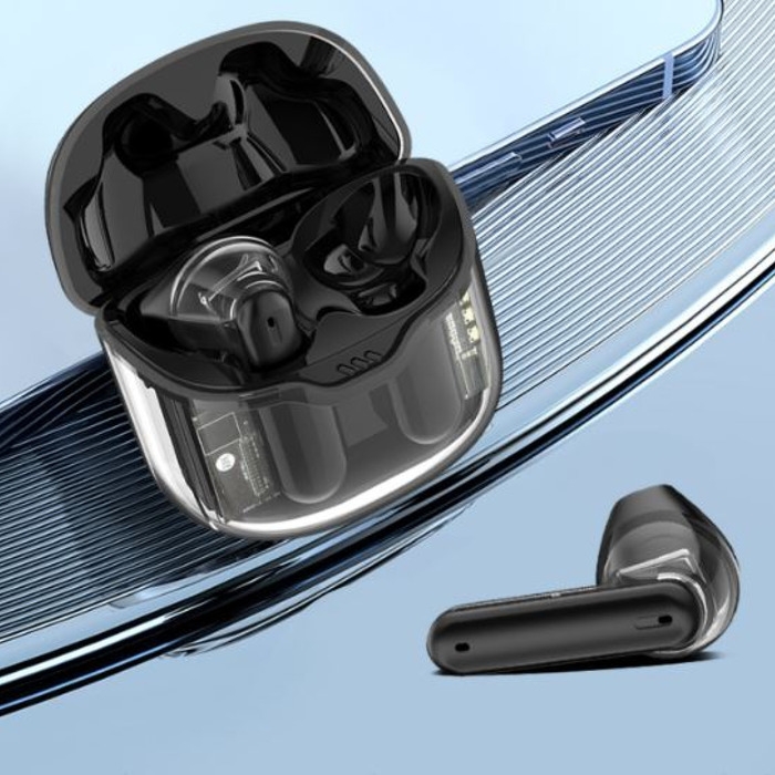 Наушники беспроводные K20, TWS, вкладыши, BT 5.0, 35/260 мАч, прозрачные, чёрные Наушники беспроводные K20, TWS, вкладыши, BT 5.0, 35/260 мАч, прозрачные, чёрные