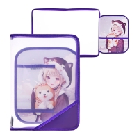 Папка для труда А4, 325 х 230 х 25 мм, молния вокруг, откидная планка, пластиковая, ПТР-1, Calligrata "Корея"