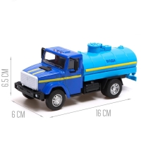 Грузовик металлический «ЗИЛ «Вода», инерция, масштаб 1:43, подвижные детали кузова Грузовик металлический «ЗИЛ «Вода», инерция, масштаб 1:43, подвижные детали кузова