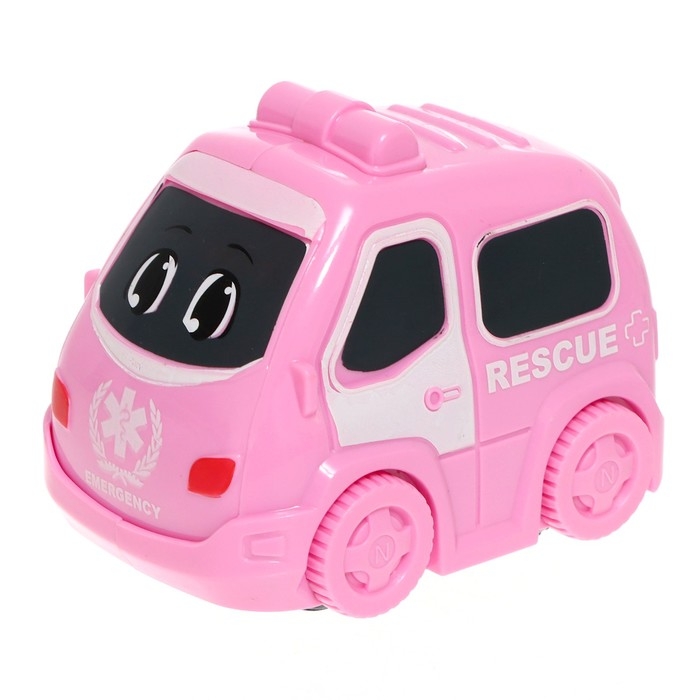 Автотрек «Розовая машинка», работает от батареек, дорожные знаки в комплекте Автотрек «Розовая машинка», работает от батареек, дорожные знаки в комплекте