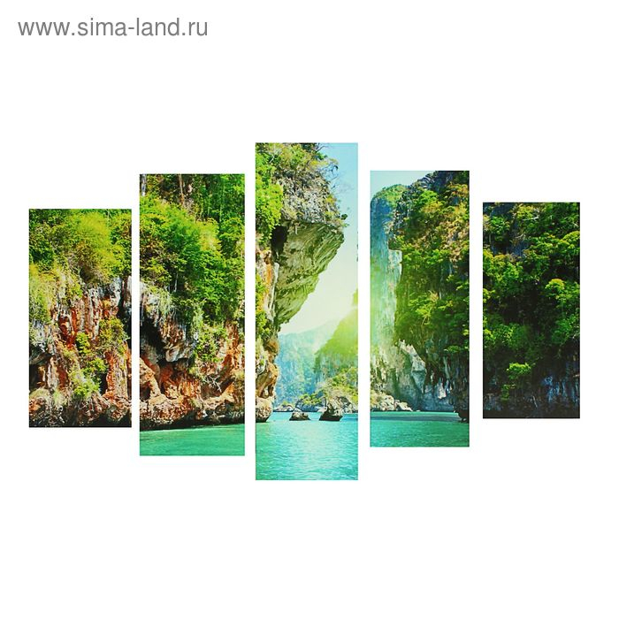 Картина модульная на подрамнике Картина модульная на подрамнике "Грод" 2-25*52 см, 2-25*66,5 см, 1-25*80 см 80*140 см