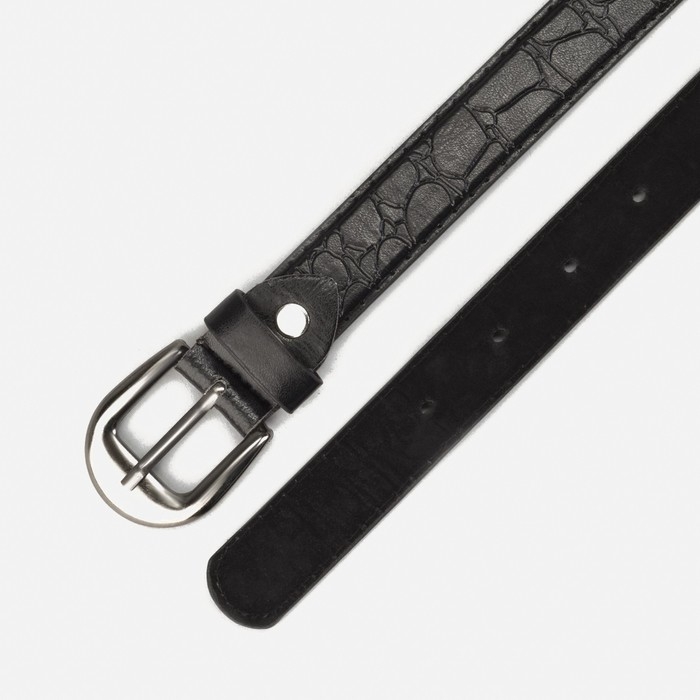 Ремень детский, ширина 2 см, винт, пряжка металл, цвет чёрный Ремень детский, ширина 2 см, винт, пряжка металл, цвет чёрный