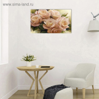 Картина на холсте "Цветы любви" 60*100 см