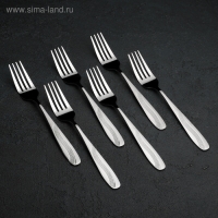 Набор столовых приборов из нержавеющей стали &laquo;Водопад&raquo;, 24 предмета, на подставке, цвет серебряный