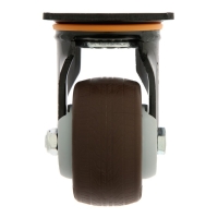 Колесо для транспортных тележек поворотное ТУНДРА, d=100 мм, на площадке, покрытие TPR Колесо для транспортных тележек поворотное ТУНДРА, d=100 мм, на площадке, покрытие TPR