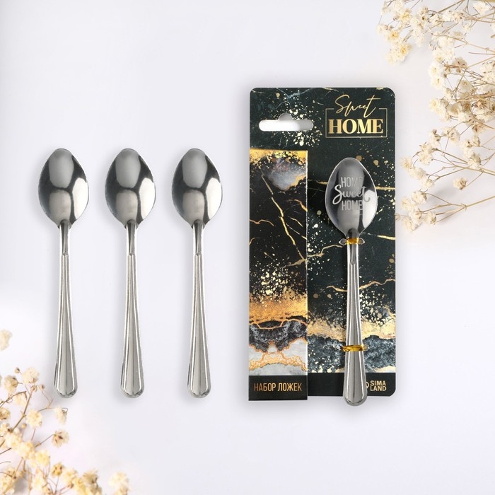 Набор чайных ложек Sweet home, 4 шт. Набор чайных ложек Sweet home, 4 шт.