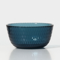 Салатник стеклянный &laquo;Идиллия&raquo;, d=12 см, цвет лондон топаз