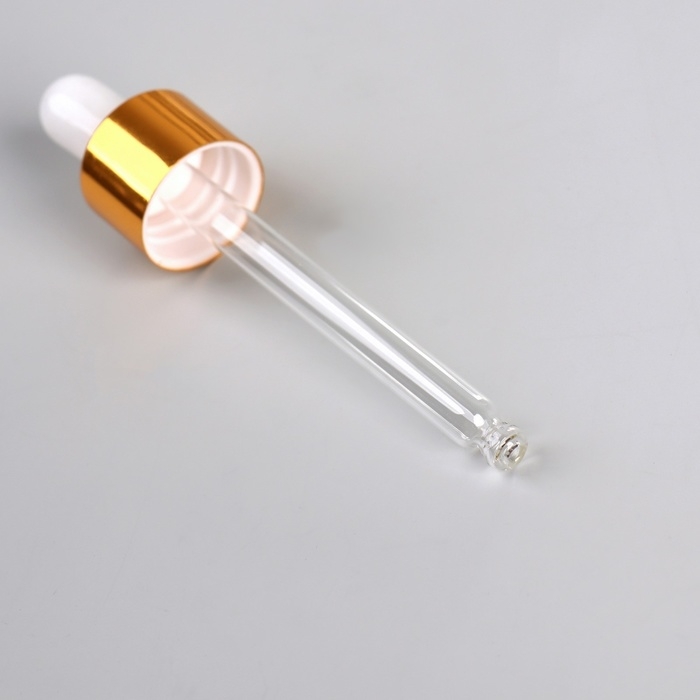 Бутылочка для хранения, с пипеткой, 30 мл, цвет золотой/белый Бутылочка для хранения, с пипеткой, 30 мл, цвет золотой/белый