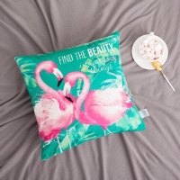 Наволочка декоративная &laquo;Этель&raquo; Flamingo 40х40 см, 100% п/э, велюр