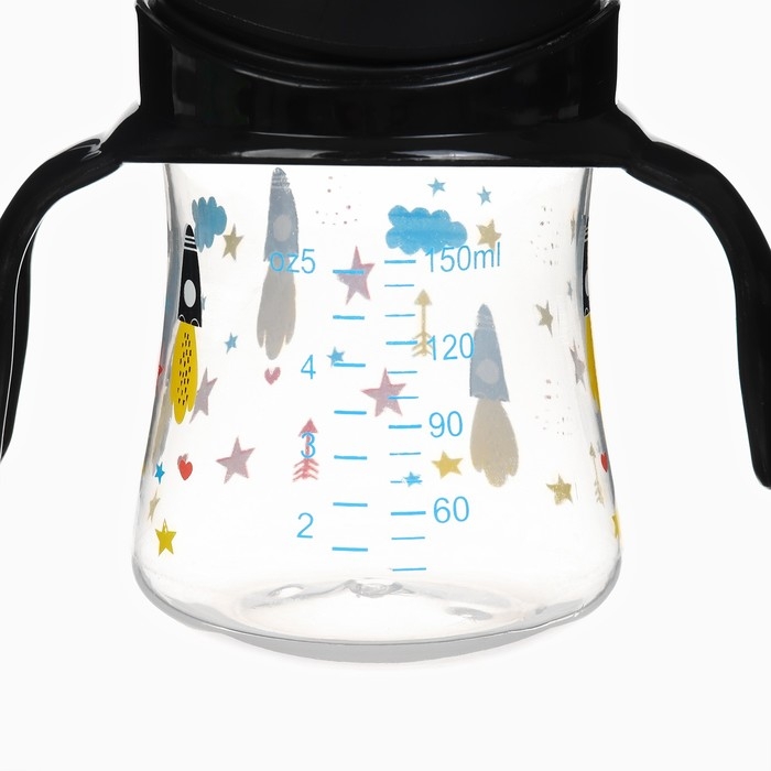 Бутылочка для кормления Ø50мм ШГ, +0мес.,150мл, цвет черный Бутылочка для кормления Ø50мм ШГ, +0мес.,150мл, цвет черный