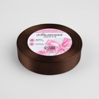 Лента атласная, 20 мм × 23 ± 1 м, цвет горький шоколад №М496 Лента атласная, 20 мм × 23 ± 1 м, цвет горький шоколад №М496