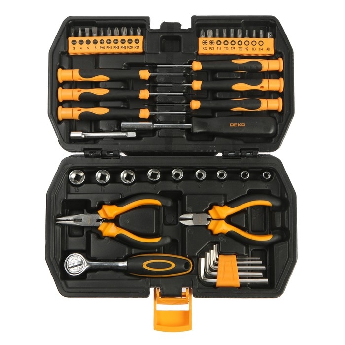 Набор инструментов универсальный для дома DEKO TZ45, в кейсе, 45 предметов Набор инструментов универсальный для дома DEKO TZ45, в кейсе, 45 предметов
