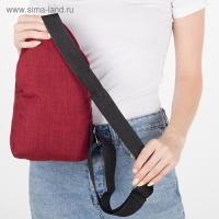 Сумка-слинг из текстиля, &laquo;ЗФТС&raquo;, цвет бордовый