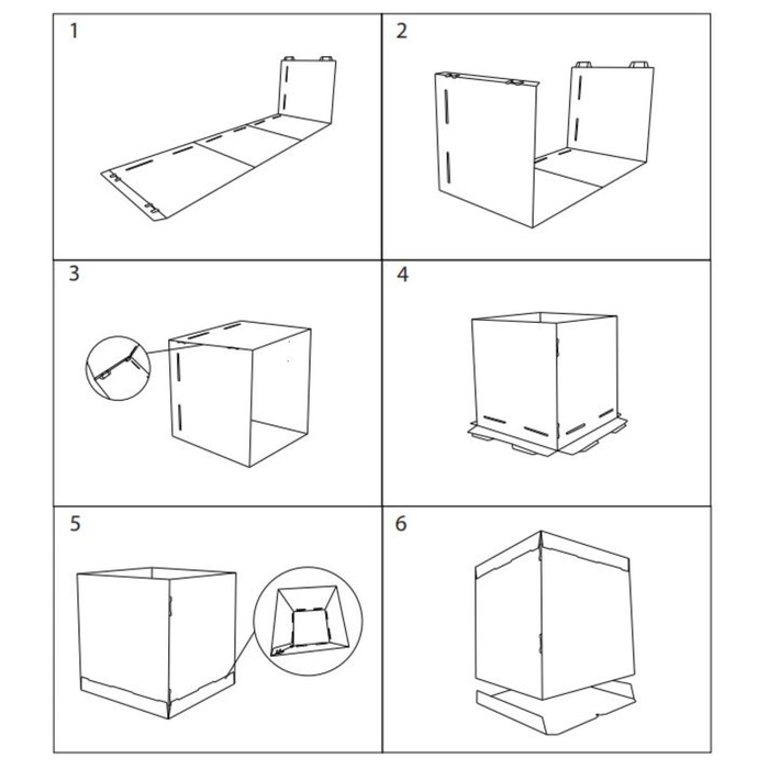 Коробка под торт, с окном, белая, 30 х 30 х 30 см