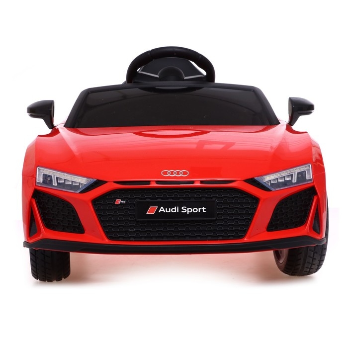 Электромобиль AUDI R8 SPYDER, EVA колёса, кожаное сидение, цвет красный