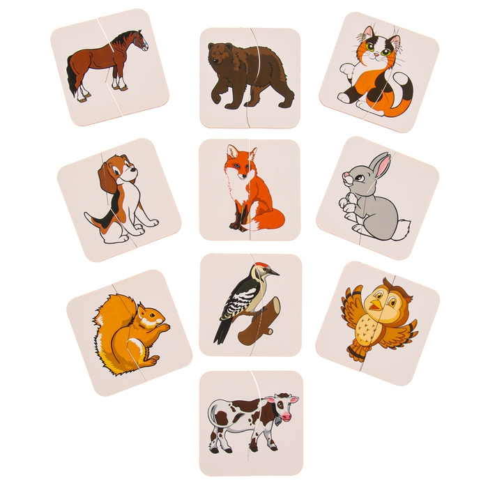 Картинки-половинки &laquo;Животные&raquo;