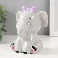 Копилка керамика "Серый слонёнок с бантом" 12,4х9,9х14,2 см Копилка керамика "Серый слонёнок с бантом" 12,4х9,9х14,2 см