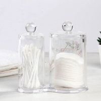 Органайзер для хранения ватных палочек и дисков &laquo;Самой чудесной&raquo;, 13,5 х 14 см, прозрачный