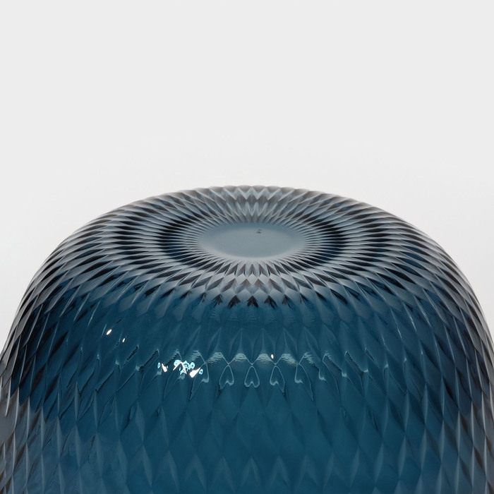 Салатник стеклянный &laquo;Идиллия&raquo;, d=12 см, цвет лондон топаз