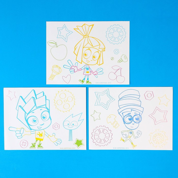 3D-планшет для рисования &laquo;Фиксики: Фикси планшет&raquo;, неоновые маркеры, световые эффекты, с карточками