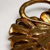 Подставка интерьерная полистоун "Золотые пальмовые листья" 4х21,5х36 см Подставка интерьерная полистоун "Золотые пальмовые листья" 4х21,5х36 см