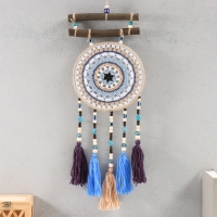 Ловец снов "Вязаные круги" холодные цвета 20х55 см Ловец снов "Вязаные круги" холодные цвета 20х55 см