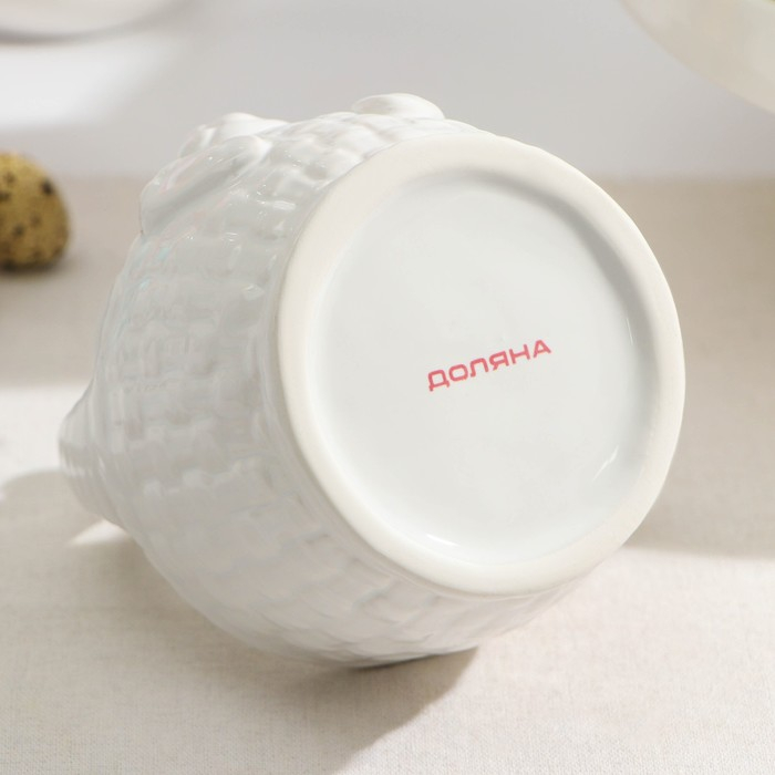 Конфетница Доляна «Зайка», 12×12×14,7 см, цвет белый Конфетница Доляна «Зайка», 12×12×14,7 см, цвет белый