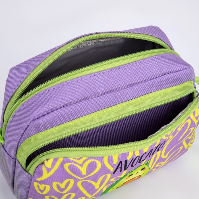 Сумка детская для девочки текстильная Сумка детская для девочки текстильная "Авокато", 2 кармана, 22х14х6см
