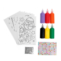 Набор для творчества &laquo;Раскрась витражики - новогодние&raquo;, 20 шт в наборе