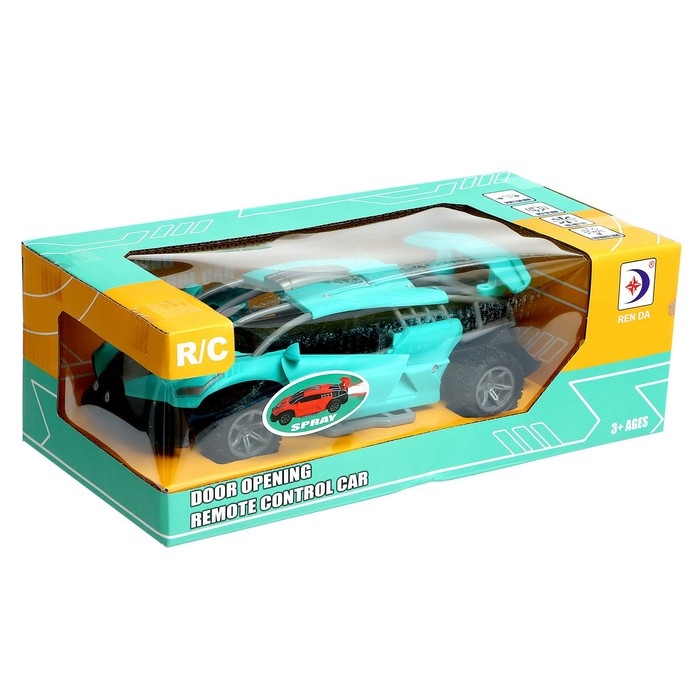 Машина радиоуправляемая &laquo;Гоночная&raquo;, работает от батареек, открываются двери, световые эффекты, цвет МИКС