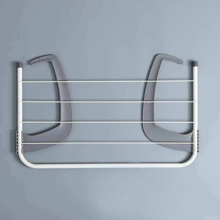 Сушилка для белья навесная Доляна, 50&times;30 см, цвет серый