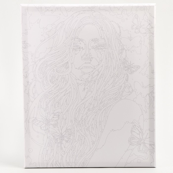 Картина по номерам на холсте с подрамником с серебряной краской &laquo;Девушка в мечтах&raquo;, 40 х 50 см