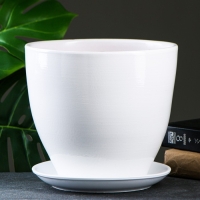 Горшок цветочный Тюльпан белый 5л с подставкой Горшок цветочный Тюльпан белый 5л с подставкой