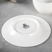 Кофейная пара фарфоровая Wilmax &laquo;Юлия Высоцкая&raquo;, 2 предмета: чашка 150 мл, блюдце d=13 см, цвет белый