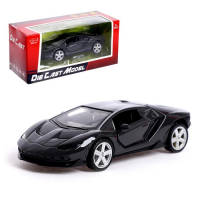 Машина металлическая &laquo;ГиперКар&raquo;, 1:32, инерция, открываются двери, цвет чёрный