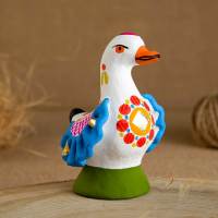 Дымковская игрушка "Утка", 10 см, микс Дымковская игрушка "Утка", 10 см, микс