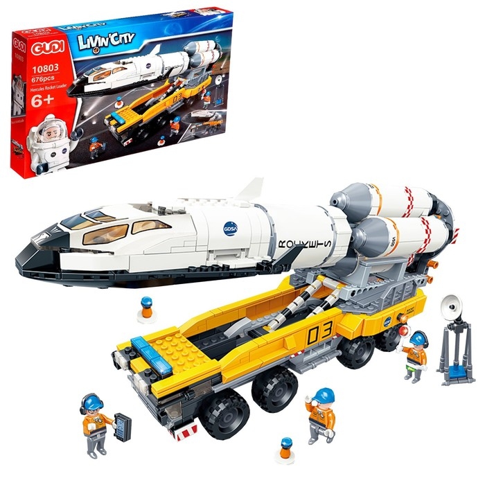 Конструктор Космос &laquo;Шатл на погрузчике&raquo;, 676 деталей