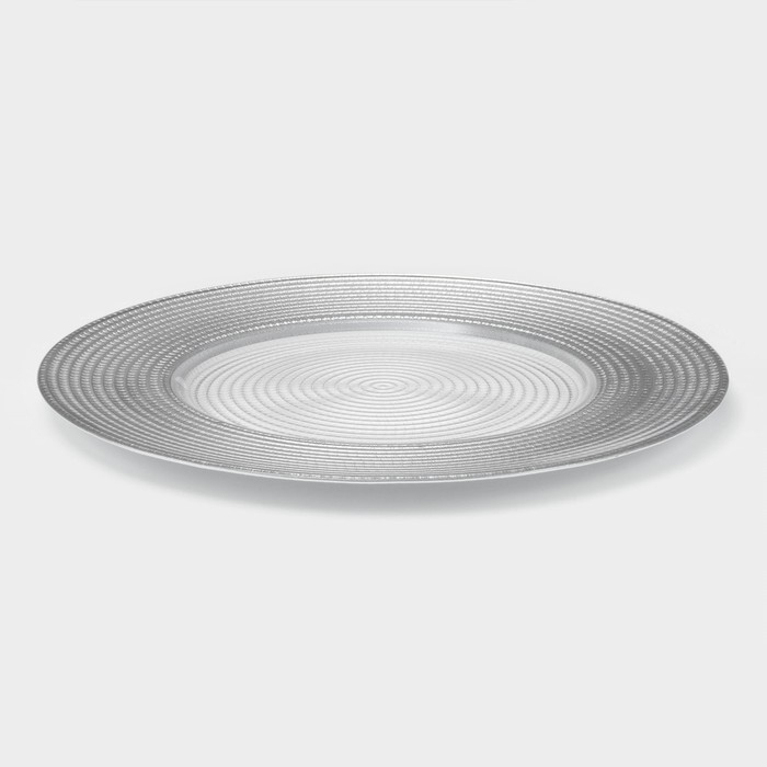 Тарелка - блюдо подстановочное &laquo;Севилья&raquo;, d=33 см, цвет серебряный